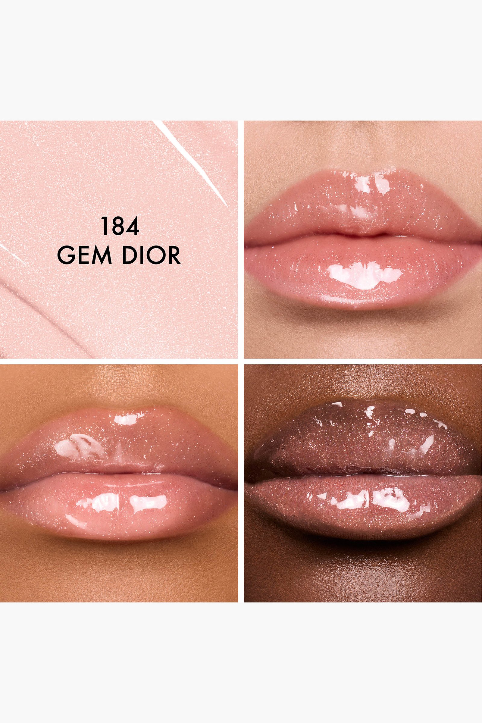 Dior Addict Glass Lipstick color 184 — 184: Gem Dior